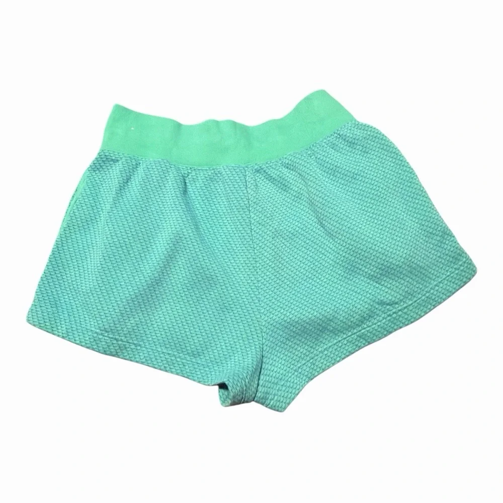 Nike Sweat Shorts Womens Large Green Blue Fleece High Rise Loose Fit AOP